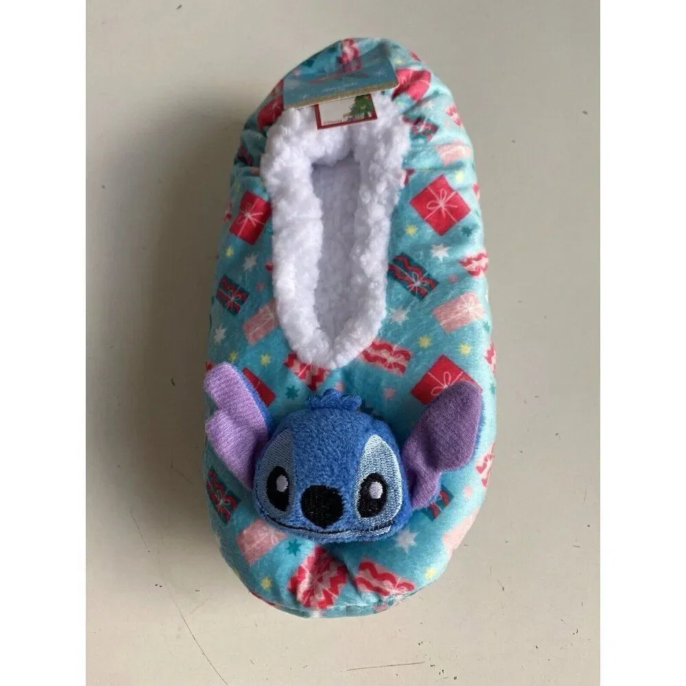 Disney Stitch Slipper Socks Christmas Winter Gifts Presents Women’s Sz‎ 8-10 M/L